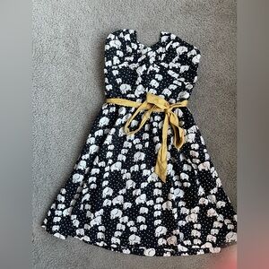 Anthropologie strapless elephant dress